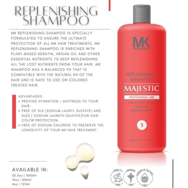 MK Majestic Replenishing shampoo with Argan Oil